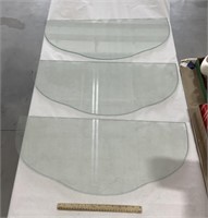 3 glass shelves