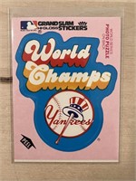 Fleer Grand Slam Sticker New York Yankees