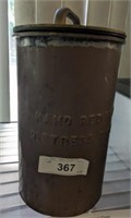 COPPER WWII SIGNAL AND DISTRESS CANISTER FOR