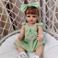 22 Rooted Brown Curly Hair Reborn Doll