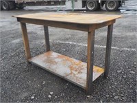 Welding Shop Table with Shelf