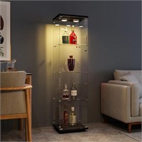 FANYUSHOW Display Cabinet with Light 64.7H