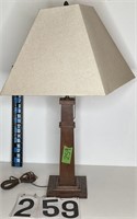 Walnut wood lamp 31”Wright style
