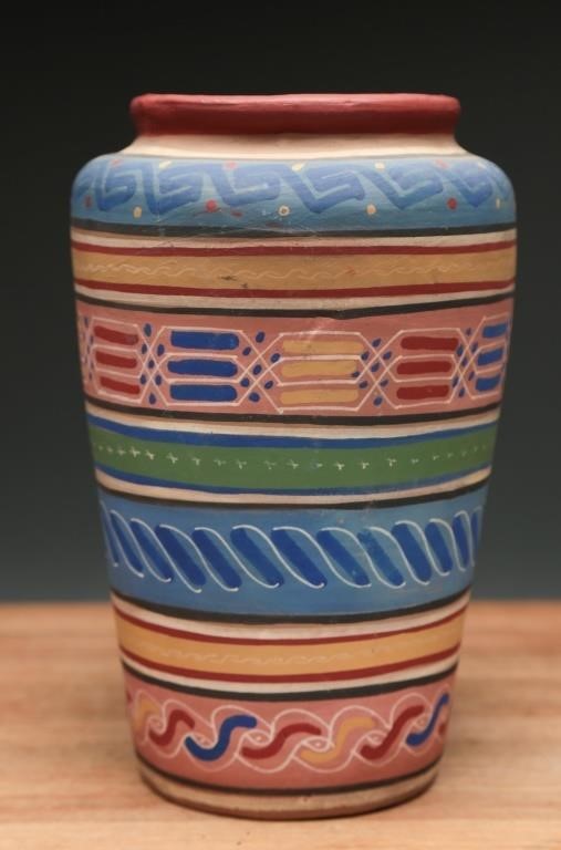 Vintage Tonala Aztec Vase Pottery