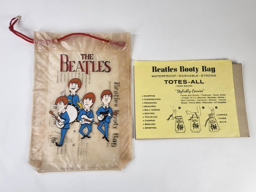 VINTAGE THE BEATLES BOOTY BAG BLUE OUTFITS