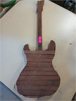 40" homemade wooden guitar wall decor