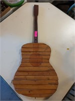 40" homemade wooden guitar wall decor