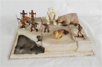 Custom Eskimos & Animals Diorama Piece