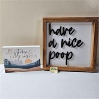 Hand Painted Wall Decor Lot "Nice Poop"