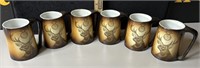 Antique Ioga Warwick A-13 BPOE Mugs (6)