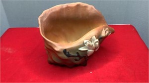 Roseville Pottery Magnolia Brown Conch Shell 453-6