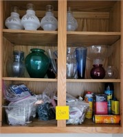 E - MIXED LOT OF LAMP GLOBES, VASES & MORE (G407)