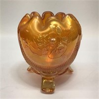 Carnival Glass Footed Bowl