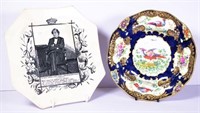 Victorian Benjamin Disraeli commemorative plate