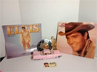 Elvis Presley lot: 1959 pink Cadillac, clock, 2