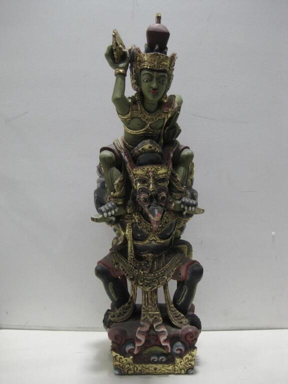 38" Tall Carved Hindu Statue