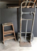 Lot of Dollie and ladder. Gray Milwaukee Dollie,