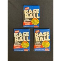 (3) 1985 Fleer Baseball Unopened Wax Packs