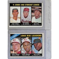 (2) 1965/66 Topps Baseball Leader Cards