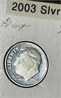 2003 Silver Roosevelt Proof Dime