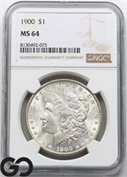 1900 Morgan Silver Dollar, NGC MS64 Guide: 125