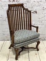 Baker Furniture High Slat Back Arm Chair