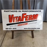 T6 VitaFerm Tin Sign 18x36" "Partners in Performan