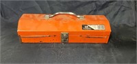 Small red toolbox with Allen wrenches