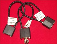 3-  NEW CABLE LOCKS -- --1  KEY ONLY FOR 3