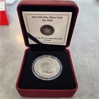 2013 Canadian $10 Fine Silver Coin The Wolf