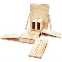 Wooden Building Block Set for Kids, Natural