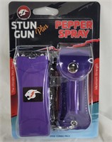 Sealed purple stun gun & matching pepper spray