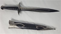 15 3/4" Short Fantasy Elven Dagger w/ Scabbard