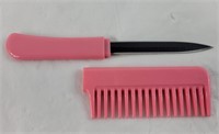 Pink self defense comb w/ hidden knife