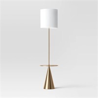 67 75 x17  Modern Floor Lamp with Table Brass