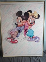 *1986 Mickey and Minnie Poster Framed By Walt