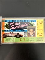 Vintage 1969 Indianapolis 500 ticket stub Bobby