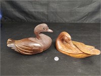 2 Wood Ducks: one has repaired neck
