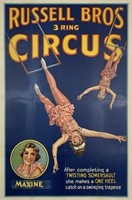 RUSSELL BROS. 3 RING CIRCUS POSTER