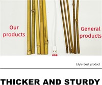 50 Pack 8ft Bamboo Plant Stakes