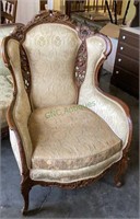 19th century French Provincial wing back chair