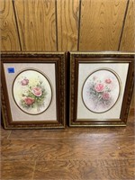 2 Framed Rose Prints