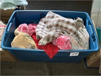 Lot of Storage Tote Full of Linens