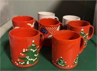 Weachtersbach W Germany Christmas Mugs Set of 5