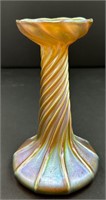 Tiffany -  Iridescent glass candlestick
