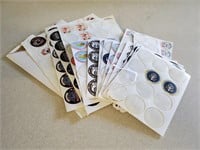 Large Lot of Casino Chip Stickers