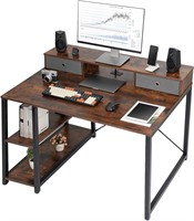 TOPSKY 47x31.5 Desk  Drawers  Monitor Stand