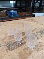 Glass goblets set of 6/ 3x5