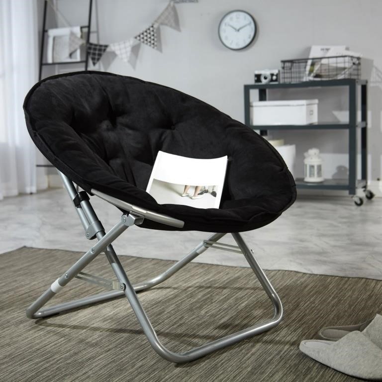 B4512 Fur Folding Saucer Chair