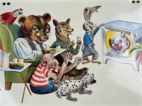 Vintage Bozo the Clown TV tray